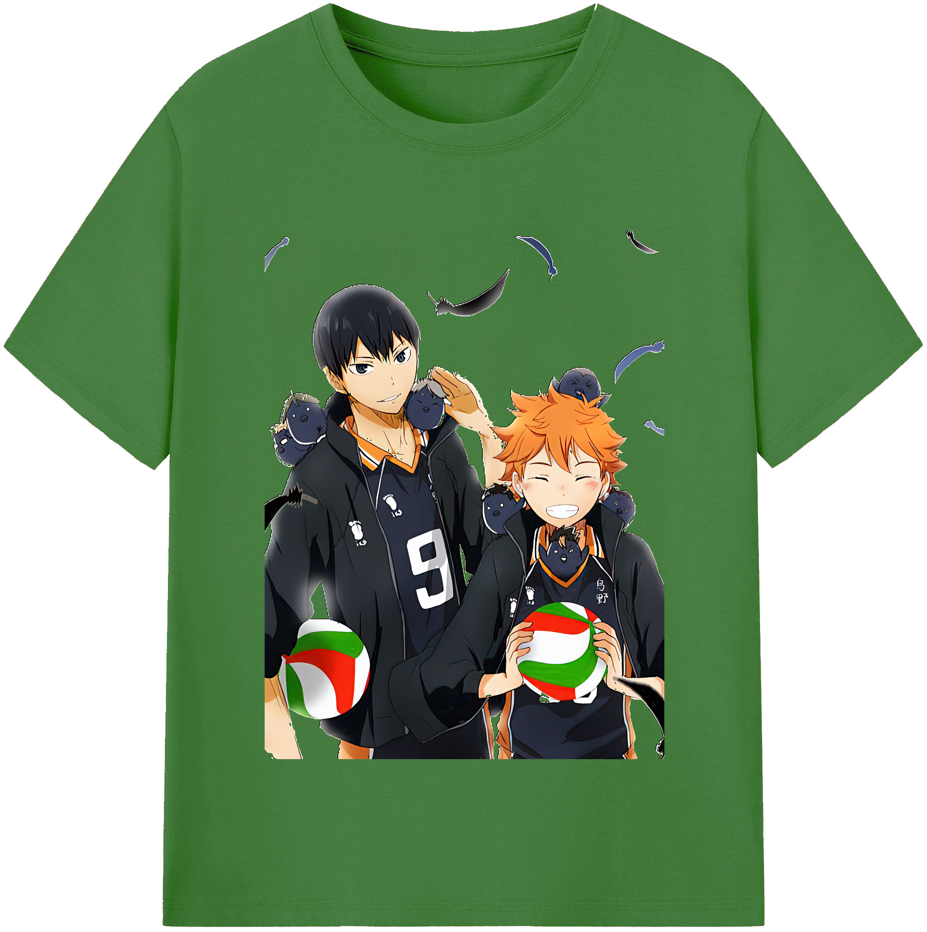 （画像用） ハイキュー!! Haikyu!! レディースカジュアルプリントTシャツ（綿100％）